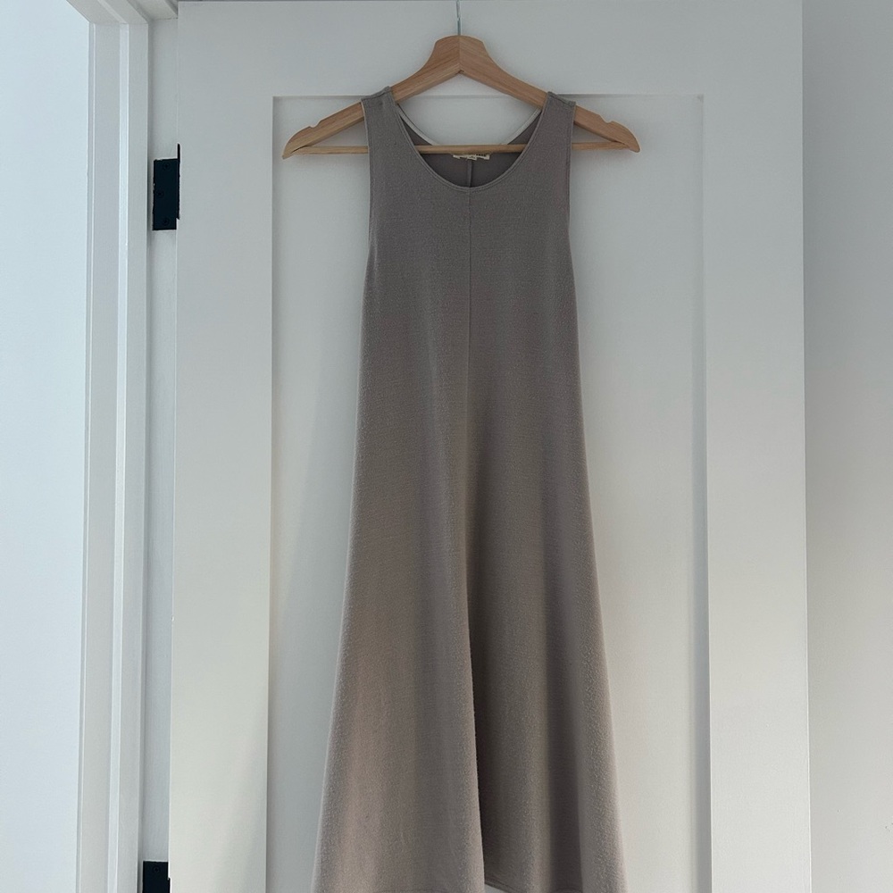 Aritzia Wilfred Free Taupe Midi Dress